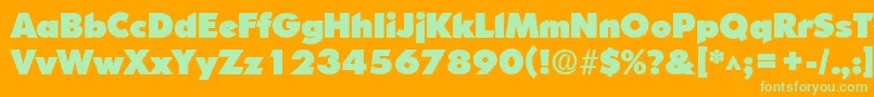 SharnayBlack Font – Green Fonts on Orange Background