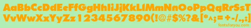 More about SharnayBlack Font SharnayBlack Font – Orange Fonts on Green Background