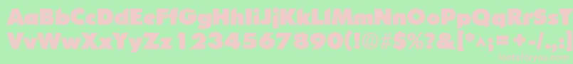 SharnayBlack Font – Pink Fonts on Green Background