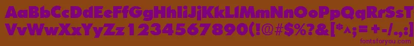 SharnayBlack Font – Purple Fonts on Brown Background