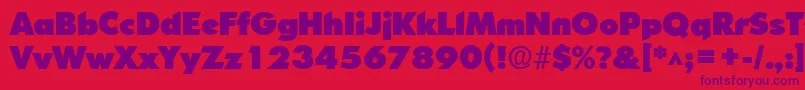 SharnayBlack Font – Purple Fonts on Red Background
