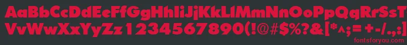 SharnayBlack Font – Red Fonts on Black Background