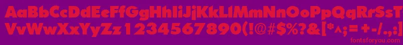 SharnayBlack Font – Red Fonts on Purple Background