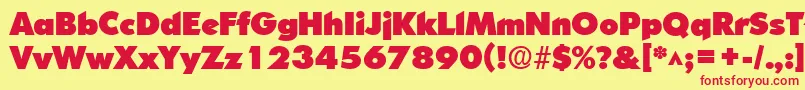 SharnayBlack Font – Red Fonts on Yellow Background