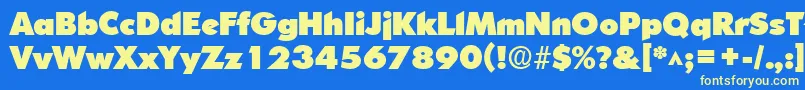 SharnayBlack Font – Yellow Fonts on Blue Background