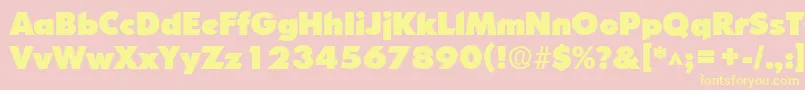 SharnayBlack Font – Yellow Fonts on Pink Background