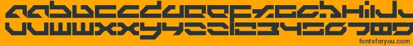 Czcionka Ldr8 – czarne czcionki na pomarańczowym tle
