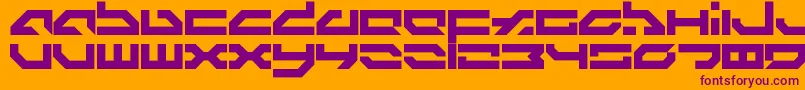 Ldr8 Font – Purple Fonts on Orange Background