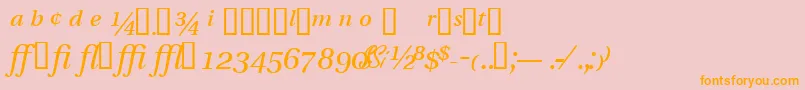 VeracityprosskItalic Font – Orange Fonts on Pink Background