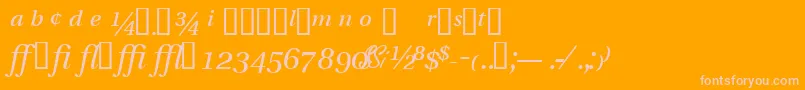 VeracityprosskItalic Font – Pink Fonts on Orange Background