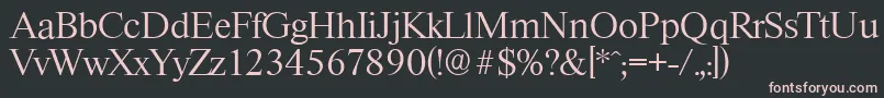 RiccioneserialLightRegular Font – Pink Fonts on Black Background