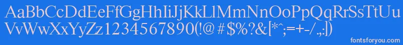 RiccioneserialLightRegular Font – Pink Fonts on Blue Background