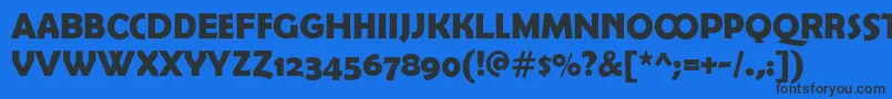 BerlinsansDemiexpert Font – Black Fonts on Blue Background