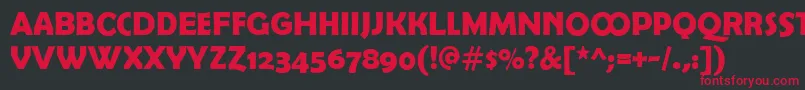 BerlinsansDemiexpert Font – Red Fonts on Black Background