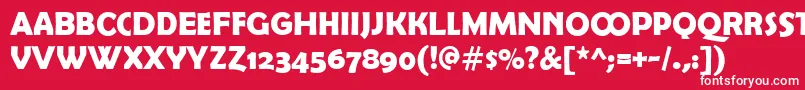 BerlinsansDemiexpert Font – White Fonts on Red Background