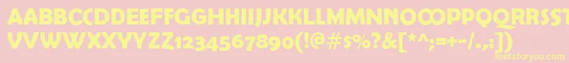 BerlinsansDemiexpert Font – Yellow Fonts on Pink Background