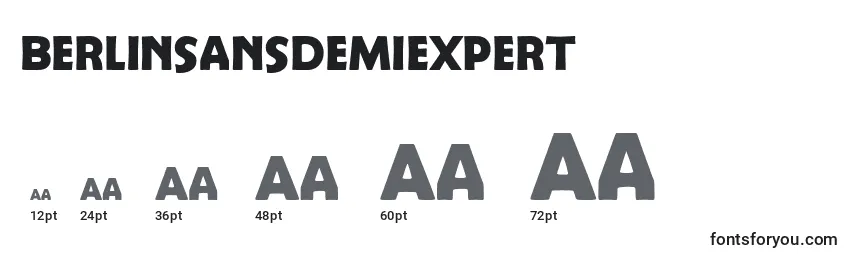 Размеры шрифта BerlinsansDemiexpert