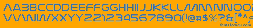 NasalizationexltRegular Font – Blue Fonts on Orange Background