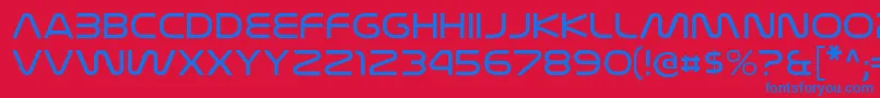 NasalizationexltRegular Font – Blue Fonts on Red Background