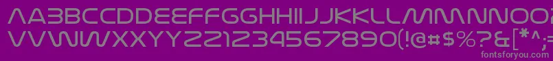 フォントNasalizationexltRegular – 紫の背景に灰色の文字