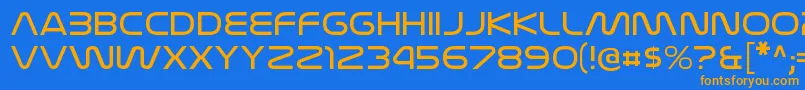 NasalizationexltRegular Font – Orange Fonts on Blue Background