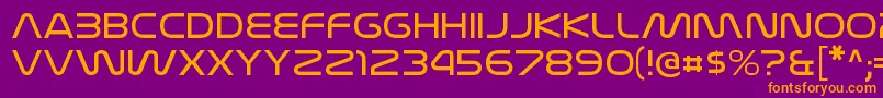 NasalizationexltRegular Font – Orange Fonts on Purple Background