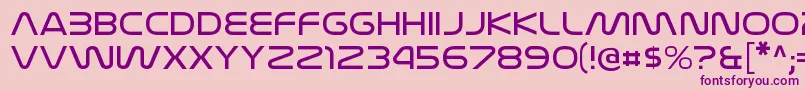 NasalizationexltRegular Font – Purple Fonts on Pink Background