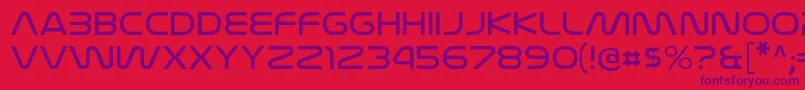 NasalizationexltRegular Font – Purple Fonts on Red Background