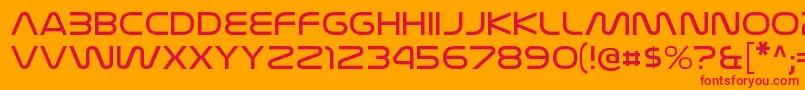 NasalizationexltRegular Font – Red Fonts on Orange Background