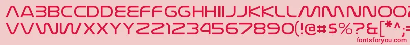 NasalizationexltRegular Font – Red Fonts on Pink Background