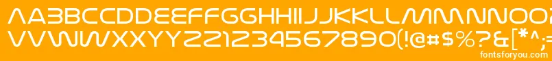 NasalizationexltRegular Font – White Fonts on Orange Background