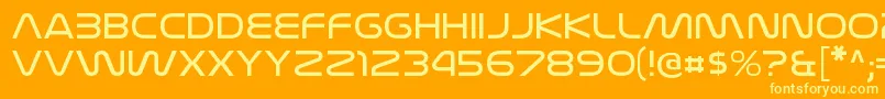 NasalizationexltRegular Font – Yellow Fonts on Orange Background