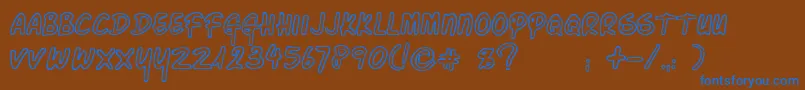 Cornershopchic Font – Blue Fonts on Brown Background