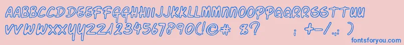Cornershopchic Font – Blue Fonts on Pink Background