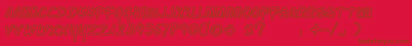 Cornershopchic Font – Brown Fonts on Red Background