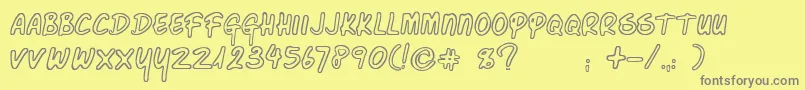 Cornershopchic Font – Gray Fonts on Yellow Background