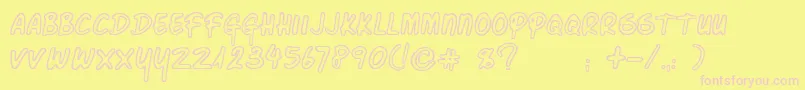 Cornershopchic Font – Pink Fonts on Yellow Background