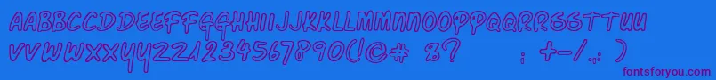 Cornershopchic Font – Purple Fonts on Blue Background