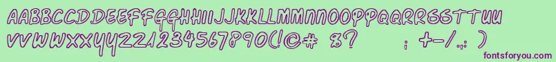 Cornershopchic Font – Purple Fonts on Green Background