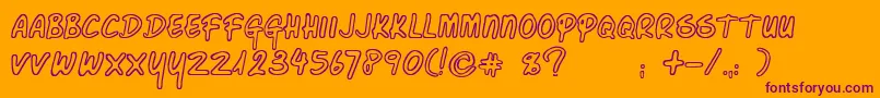 Cornershopchic Font – Purple Fonts on Orange Background