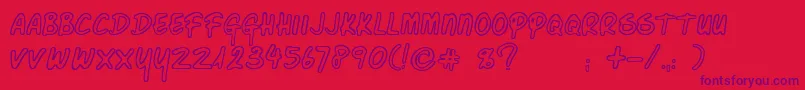 Cornershopchic Font – Purple Fonts on Red Background