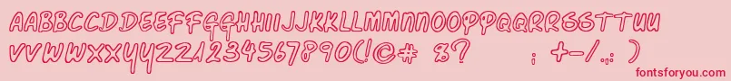 Cornershopchic Font – Red Fonts on Pink Background