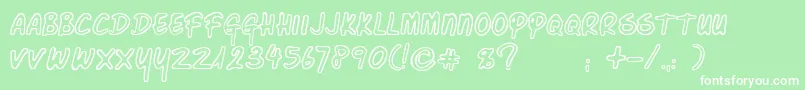 Cornershopchic Font – White Fonts on Green Background
