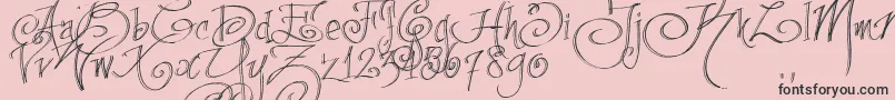 Fpenstrial Font – Black Fonts on Pink Background