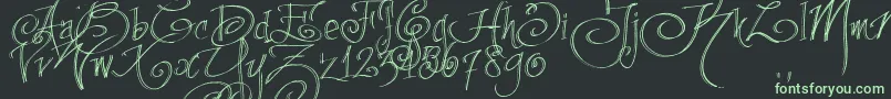 Fpenstrial Font – Green Fonts on Black Background