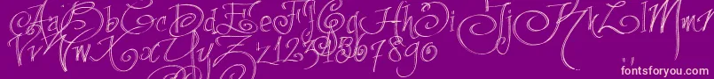 Fpenstrial Font – Pink Fonts on Purple Background