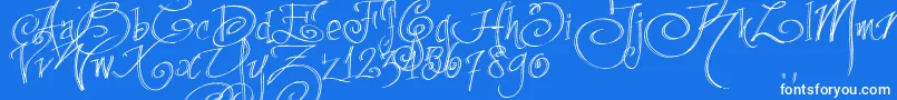 Fpenstrial Font – White Fonts on Blue Background