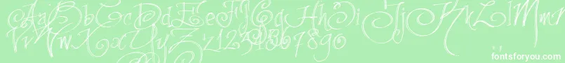 Fpenstrial Font – White Fonts on Green Background