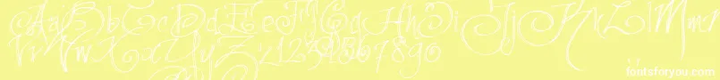 Fpenstrial Font – White Fonts on Yellow Background