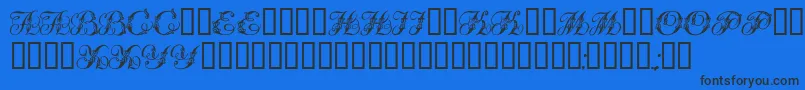 Tchekhonin2 Font – Black Fonts on Blue Background